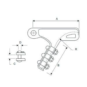 GRAPA DE ANCLAJE TIPO PISTOLA DE ALUMINIO Y/O ACERO