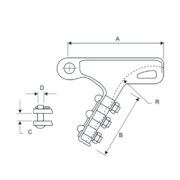 GRAPA DE ANCLAJE TIPO PISTOLA DE ALUMINIO Y/O ACERO