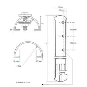 CANALETA GUARDACABLE (RECTA)