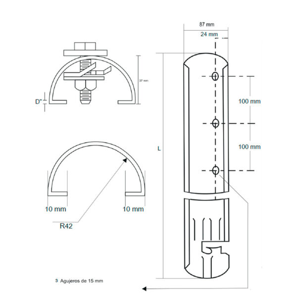 CANALETA GUARDACABLE (RECTA)